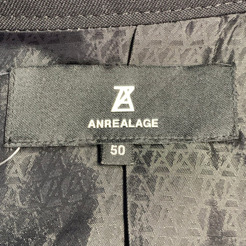 ANREALAGE Size M Black Wool Oversized Tulle Ribbon Jacket