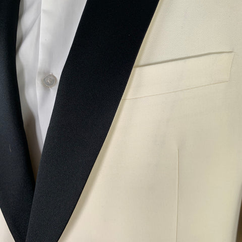 TED BAKER Size 42 Beige Black Wool Shawl Collar Sport Coat