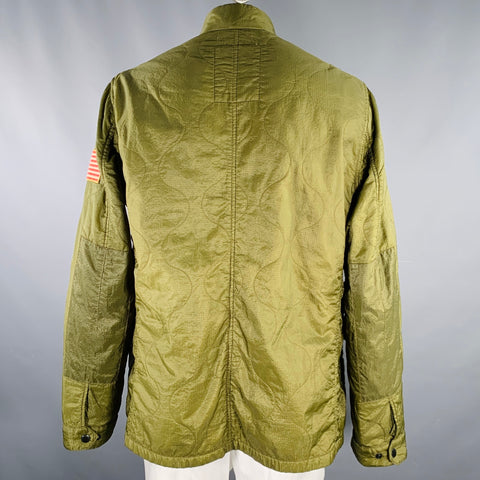 DENIM & SUPPLY Size XXL Green Quilted Nylon Parka Jacket
