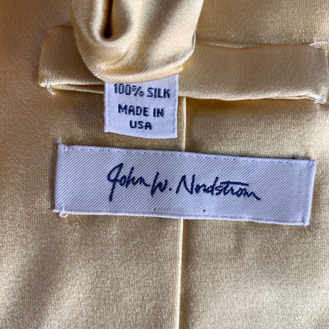 JOHN W NORDSTROM Yellow Gold Solid Silk Tie