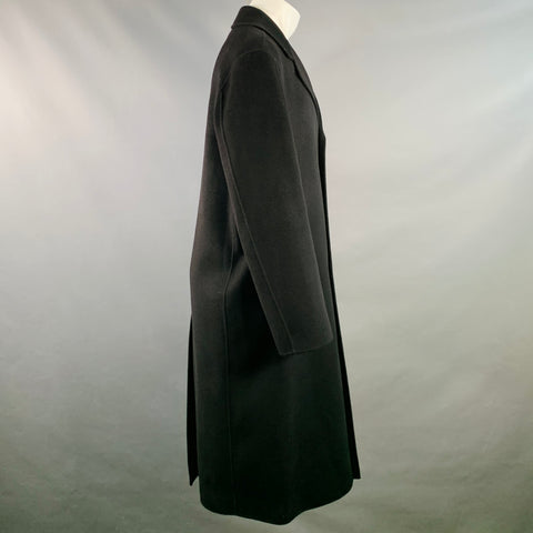 NANUSHKA Size M Black Wool Silk Single Breasted Coat