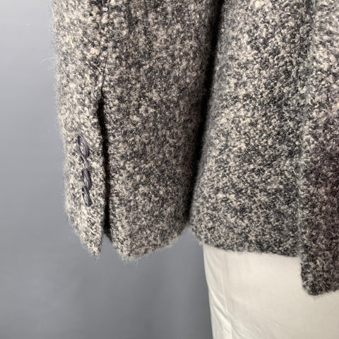 GIORGIO ARMANI Size 44 Grey Charcoal Tweed Cashmere Silk Jacket