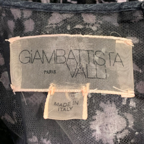 Robe de cocktail GIAMBATTISTA VALLI taille XS en soie mélangée noire et blanche