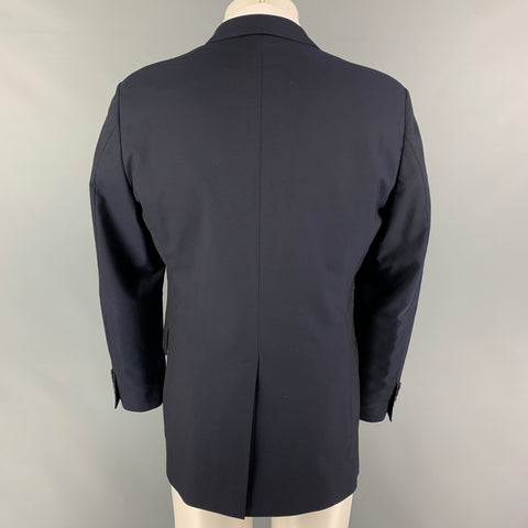 GUCCI Size 40 Navy Wool Single Breasted Sport Coat