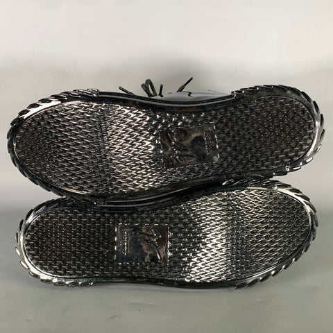 GIUSEPPE ZANOTTI Size 11 Black Leather Low Top Sneakers
