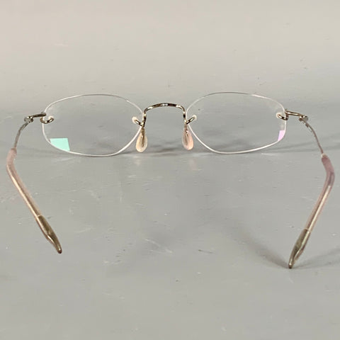 KAZUO KAWASAKI Silver Metal Rimless Eyewear Frames