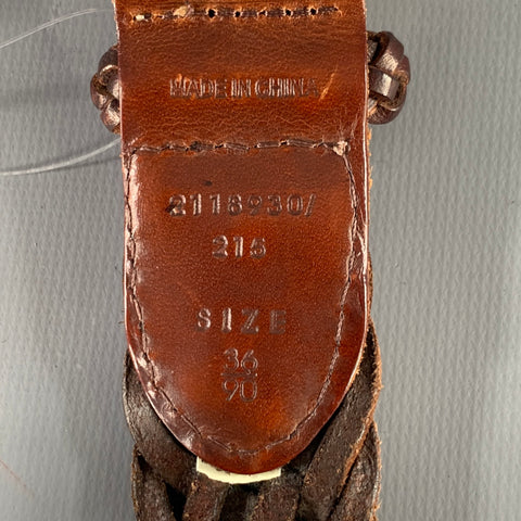 POLO by RALPH LAUREN Size 36 Brown Woven Leather Belt
