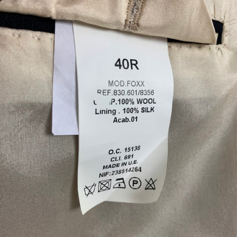 AQUASCUTUM Size 40 Black Wool Silk Shawl Collar Sport Coat