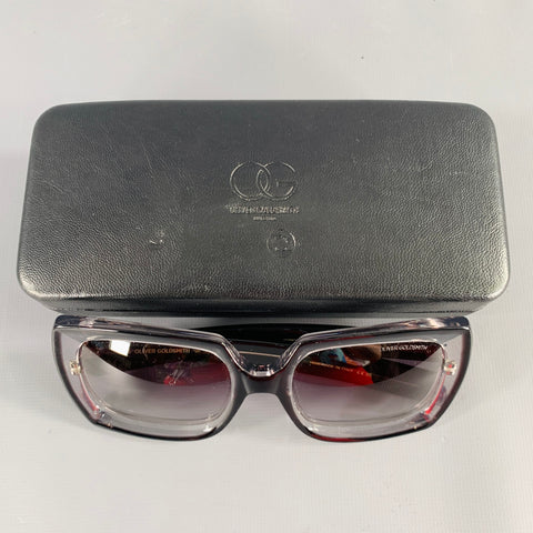 OLIVER GOLDSMITH Black Grey Acetate Sunglasses