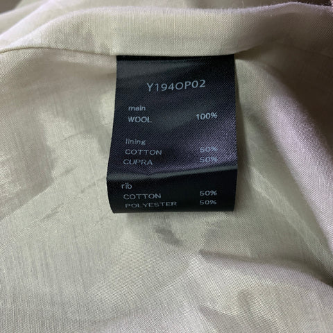 YANTOR Size M Tan Wool Half Placket Coat