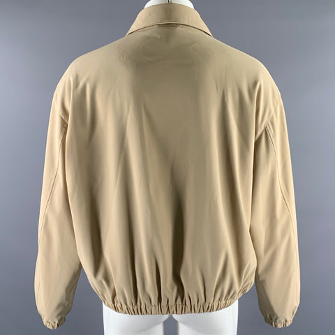 ARMANI COLLEZIONI Size M Tan Polyester Blend Harrington Coat