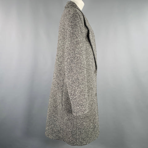 MICHAEL KORS COLLECTION Manteau en tweed mélange de laine gris, noir et blanc taille 8