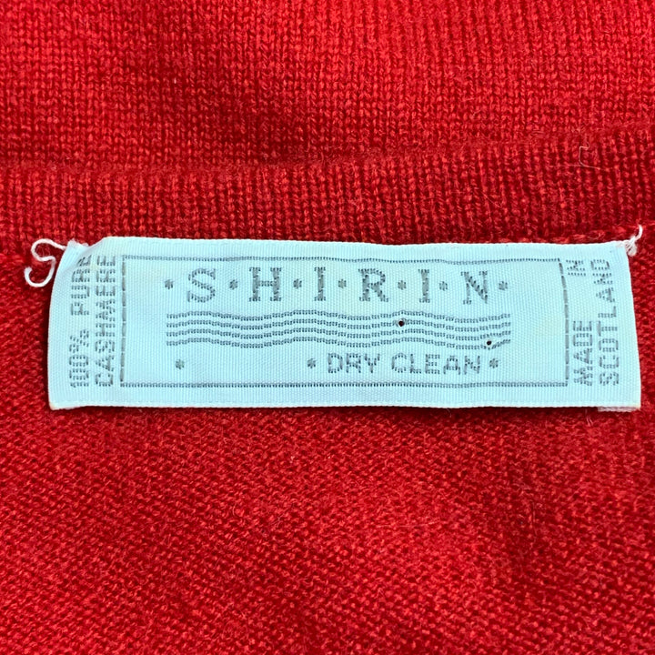SHIRIN GUILD Size S Red Cashmere Short Sleeve Crew Neck Casual Top