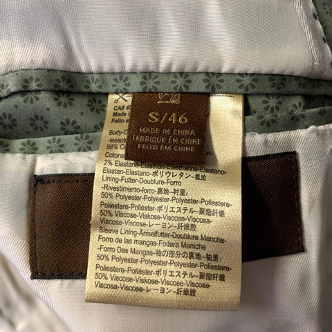 SCOTCH AND SODA Size S Green Foulard Cotton Elastane Sport Coat