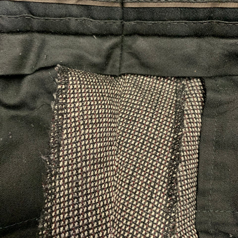 GUCCI Size 34 Black Grey Nailhead Wool Mohair Flat Front Dress Pants