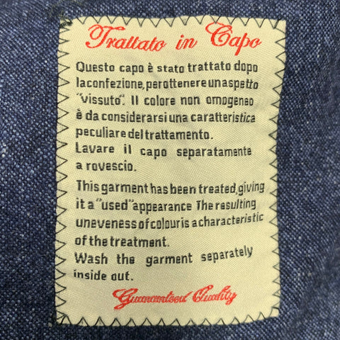 L.B.M. 1911 Size 40 Blue Wool Blend Single Breasted Sport Coat