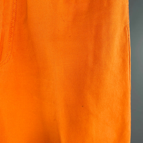BURBERRY LONDON Size 32 Orange Cotton 5 Pockets Casual Pants
