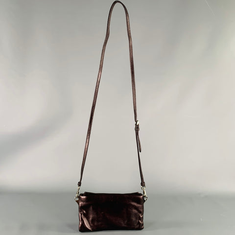 PRADA Purple Silver Bow Leather Cross Body Handbag