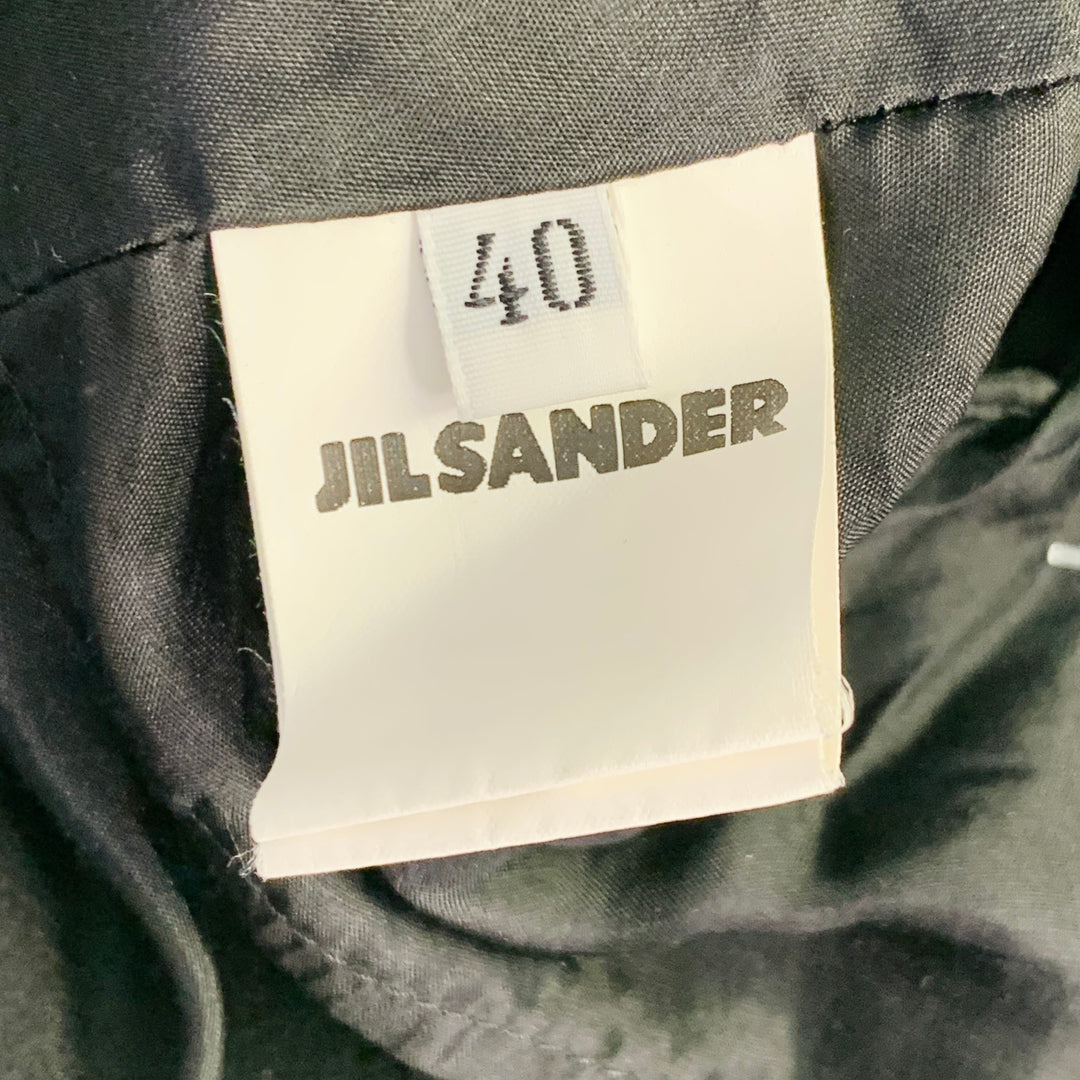 JIL SANDER Size 4 Grey Charcoal Silk Mohair Wool Jacket Blazer