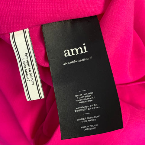 AMI by ALEXANDRE MATTIUSSI Size M Pink Wool Button Up Long Sleeve Shirt