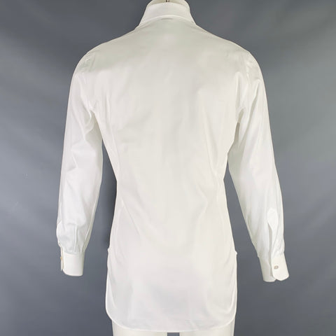 KITON Size S White Cotton Button Up Long Sleeve Shirt