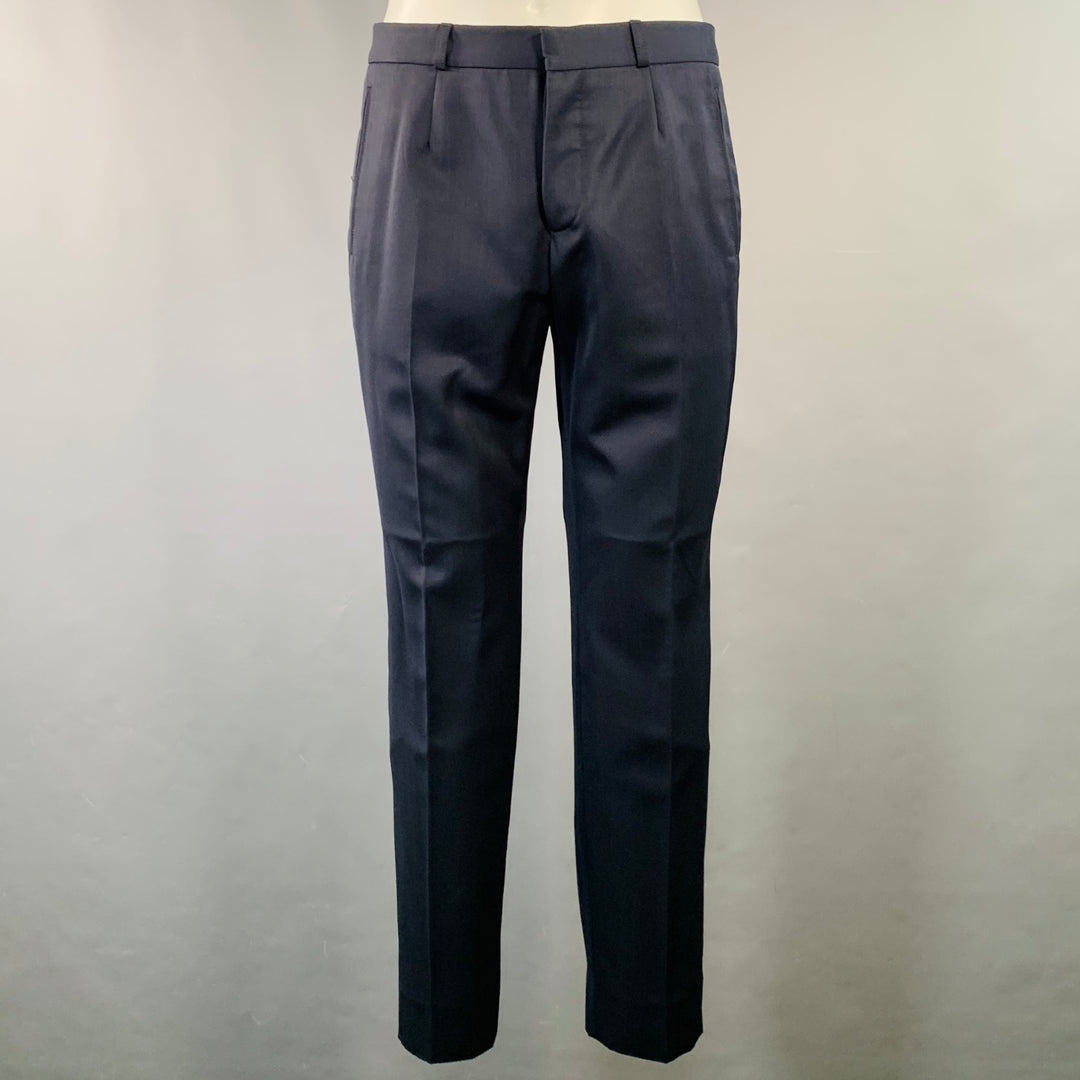 BURBERRY PRORSUM Size 40 Navy Wool Notch Lapel Tuxedo