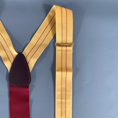 TRAFALGAR Gold Red Stripe Suspenders