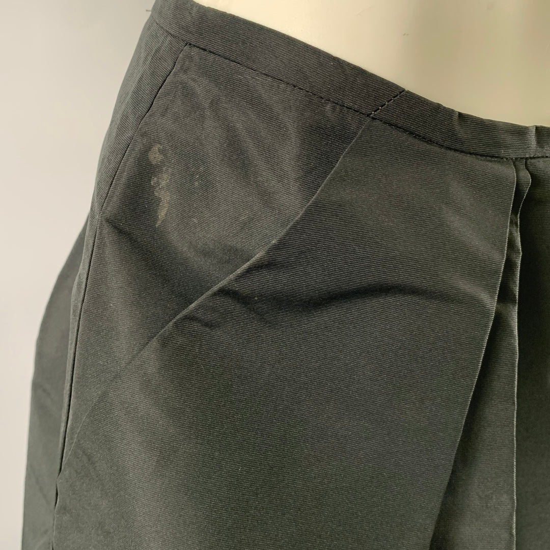 MIU MIU Size 0 Black Nylon Blend High Waisted Mini Skirt