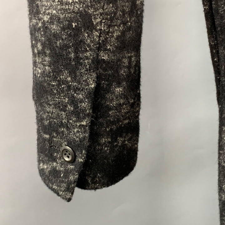 ATTACHMENT Size S Black Grey Textured Wool Jacket