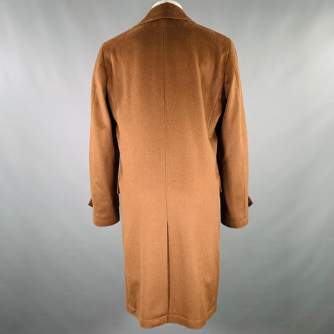 RALPH LAUREN Size 40 Brown Wool Blend Double Breasted Coat