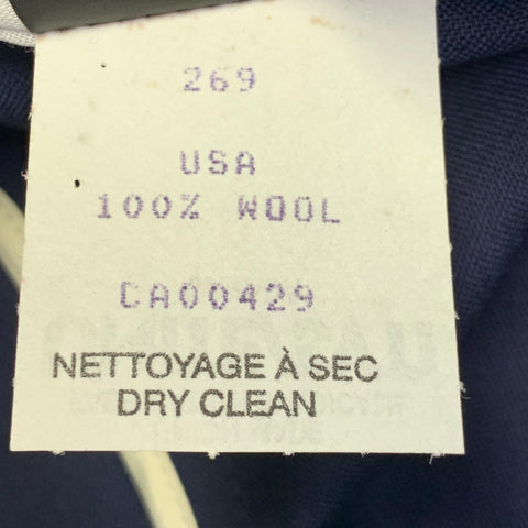 O'CONNELL'S Size 42 Long Navy Wool Notch Lapel Sport Coat