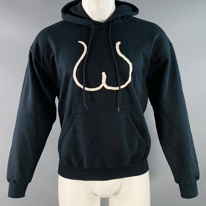 OPENING CEREMONY x YOKO ONO Size M Black White Print Cotton Blend Hooded Sweatshirt