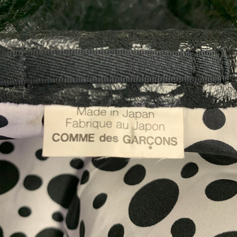 COMME des GARCONS HOMME PLUS Size L Black Marbled Polyester Sport Coat
