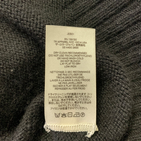 THE ROW Size L Black Cashmere Mock Neck Sweater