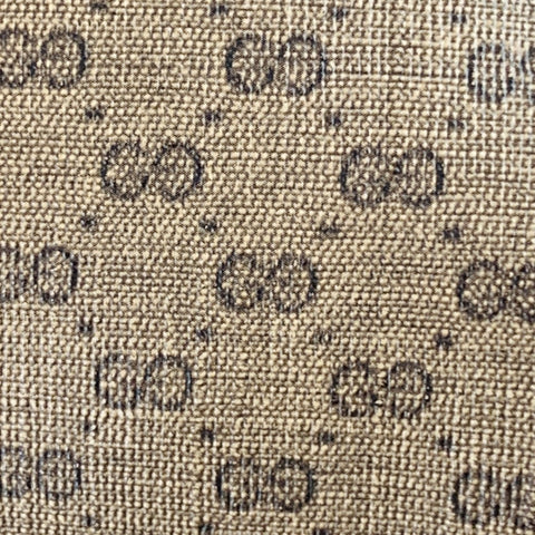 GUCCI Beige Tan Monogram Leather Coated Canvas Crossbody Handbag