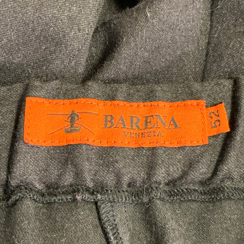 BARENA Pantalon décontracté à cordon de serrage en mélange de laine vierge noir taille 36