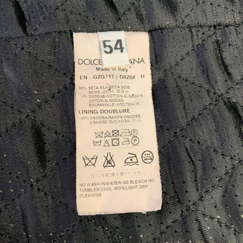 DOLCE & GABBANA SS15 Size 44 Green Black Silk Cotton Cropped Matador Sport Coat