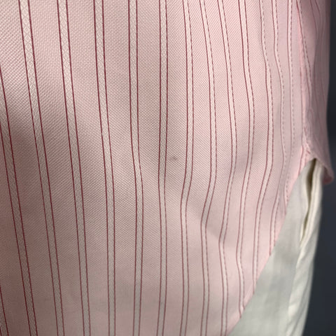 BRIONI Size L Pink Stripe Cotton Button Up Long Sleeve Shirt