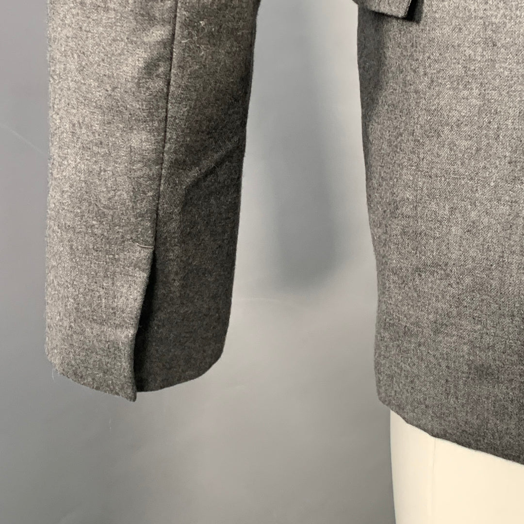 JIL SANDER Size 34 Grey Heather Twill Wool Cashmere Blend Sport Coat