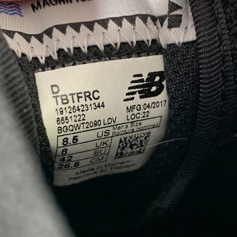 NEW BALANCE Size 8.5 Trailbuster Black White Mixed Fabrics Mesh Athletic Sneakers