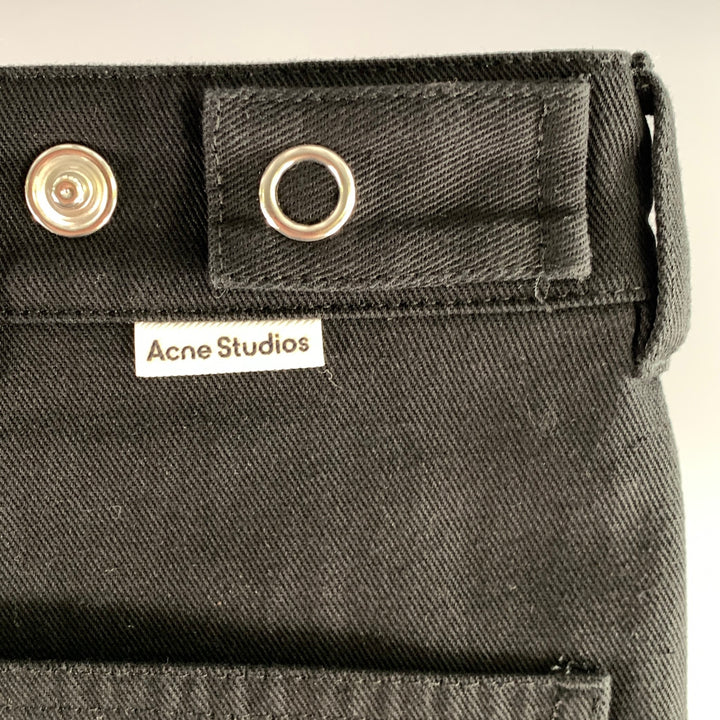 ACNE STUDIOS Size 30 Black Cotton Blend Shorts