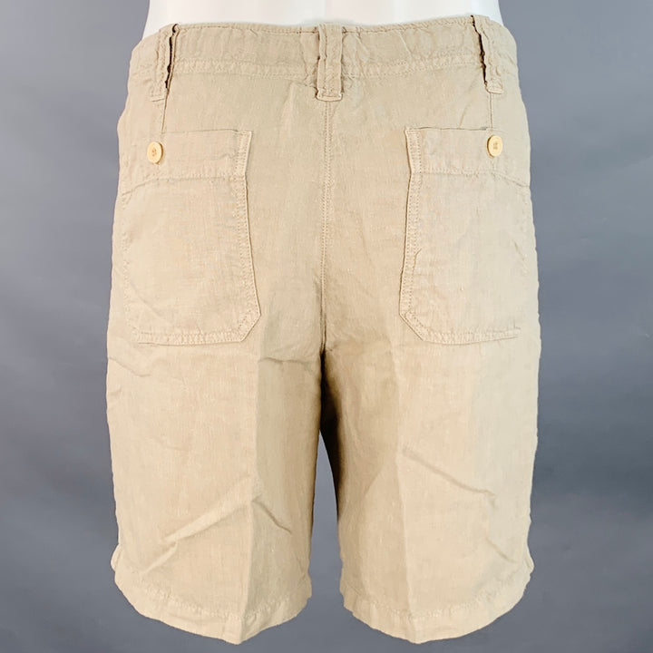 HARTFORD Size 32 Tan Linen Drawstring Shorts