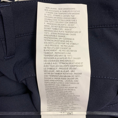 ARMANI COLLEZIONI Size 30 Navy Polyester Blend Zip Up Dress Pants