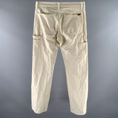 THE SEVEN CONTINENTS Size 30 Cream Cotton Carpenter Pants
