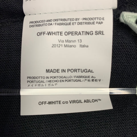 OFF-WHITE 2017 Size XXS Black Multi Color Graphic Cotton Short Sleeve T-shirt