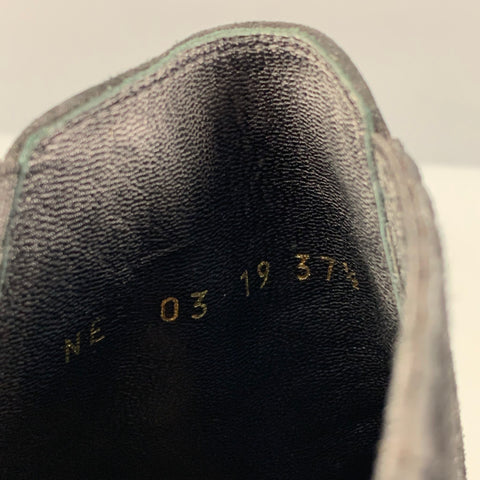 CHRISTIAN DIOR Taille 7,5 Bottes compensées en daim à imprimé animal en écaille de tortue noire