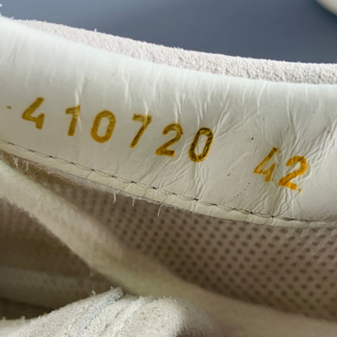ELEVENTY Size 9 Beige Cream Perforated Suede Sneakers
