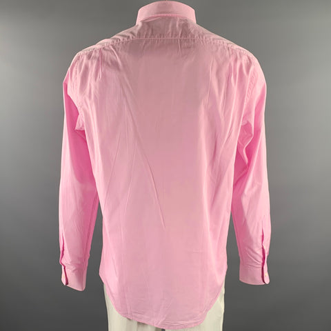 RALPH LAUREN Size XL Pink Cotton Pointed Collar Long Sleeve Shirt