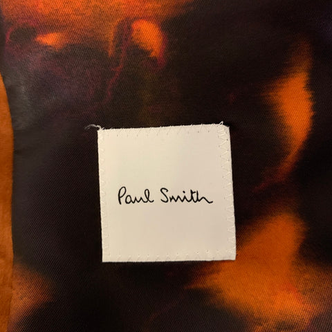 PAUL SMITH Size 40 Orange Copper Velvet Cotton Notch Lapel Sport Coat