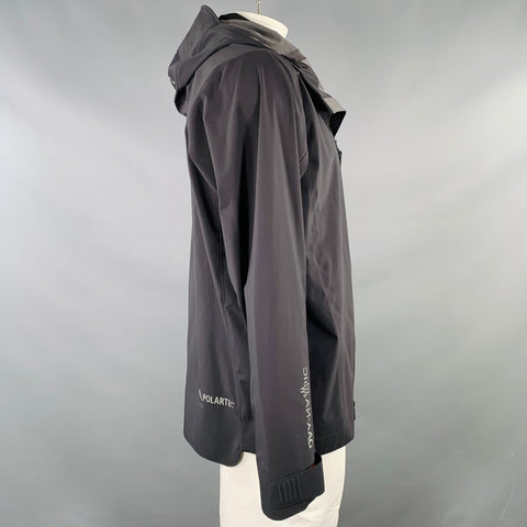 MONCLER Size XL Fuyens Black Polyamide Blend Zip Pockets Jacket
